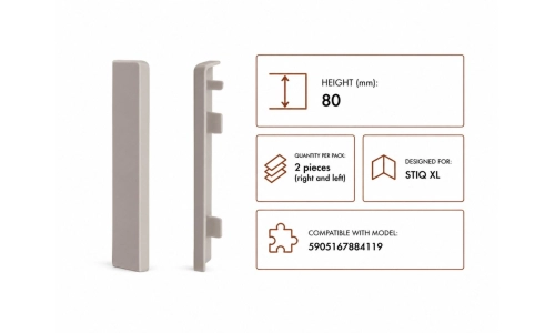 Zakończenia STIQ XL 810 lewe+prawe 212 CAPPUCCINO